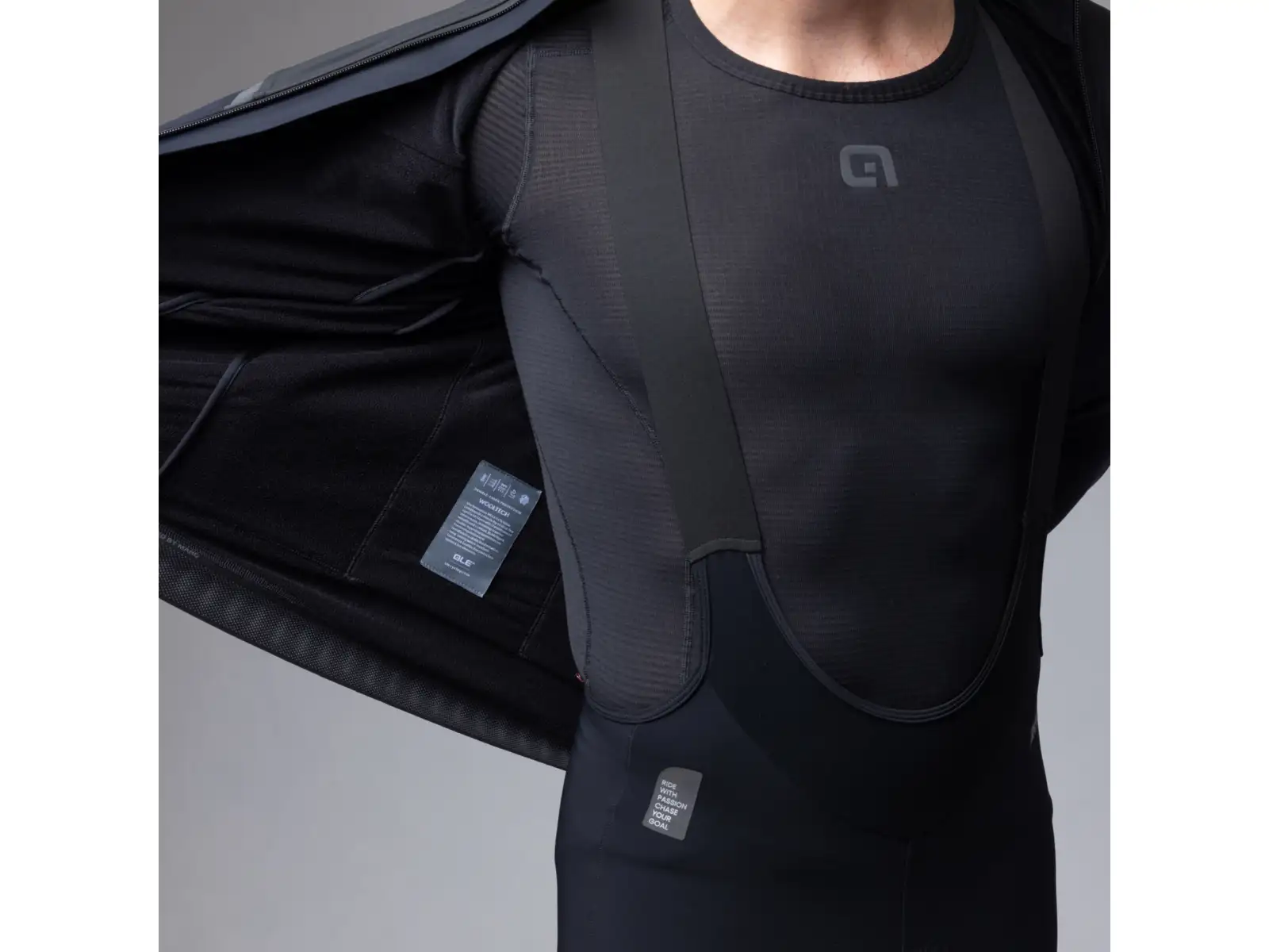 Alé R-EV1 Wool Speed men's winter cycling jacket Black