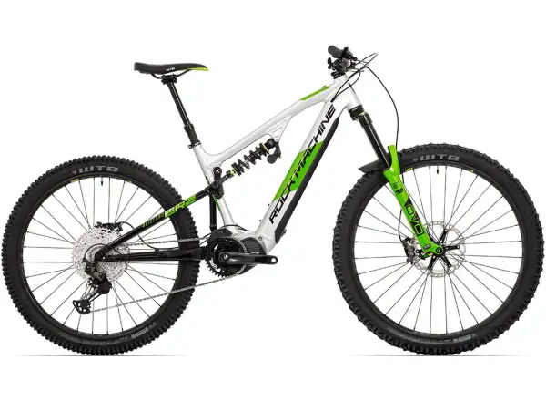 Rock Machine Blizzard INT e90-297 Gloss Silver/Black/Green full suspension e-bike