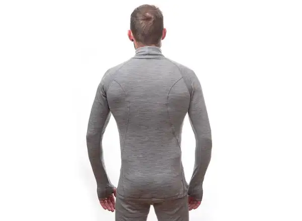 Sensor Merino Bold Neck men's long sleeve shirt Cool Gray