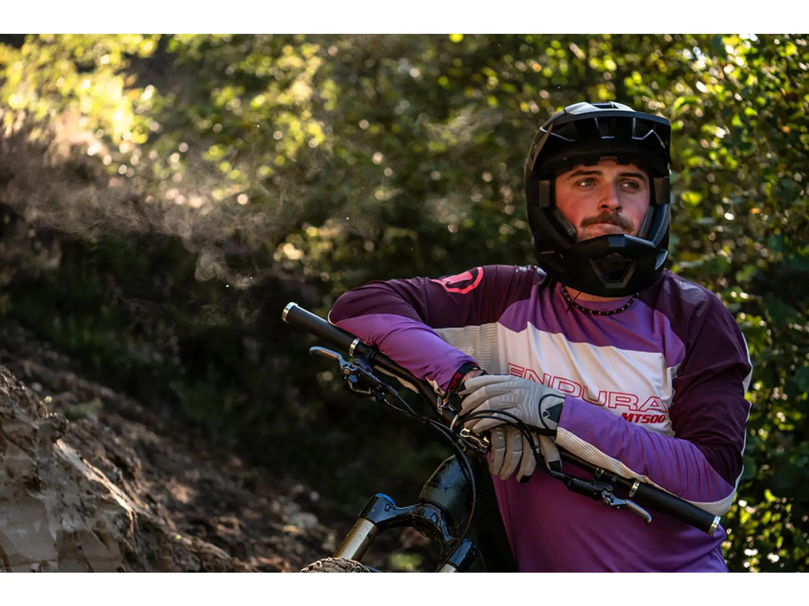 Endura MT500 Burner Lite men's jersey long sleeve Thistle