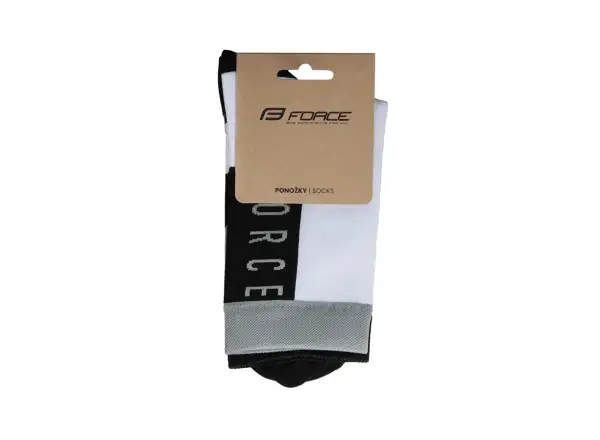 Force Slanted cycling socks black/white