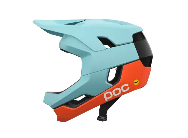 POC Otocon Race MIPS helmet Indicolite Blue Matt/Carnelian Orange Matt