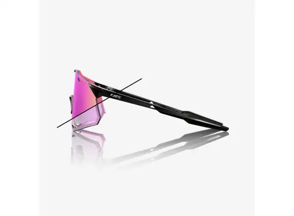100% Hypercraft glasses Gloss Black/Photochromic Purple Mirror