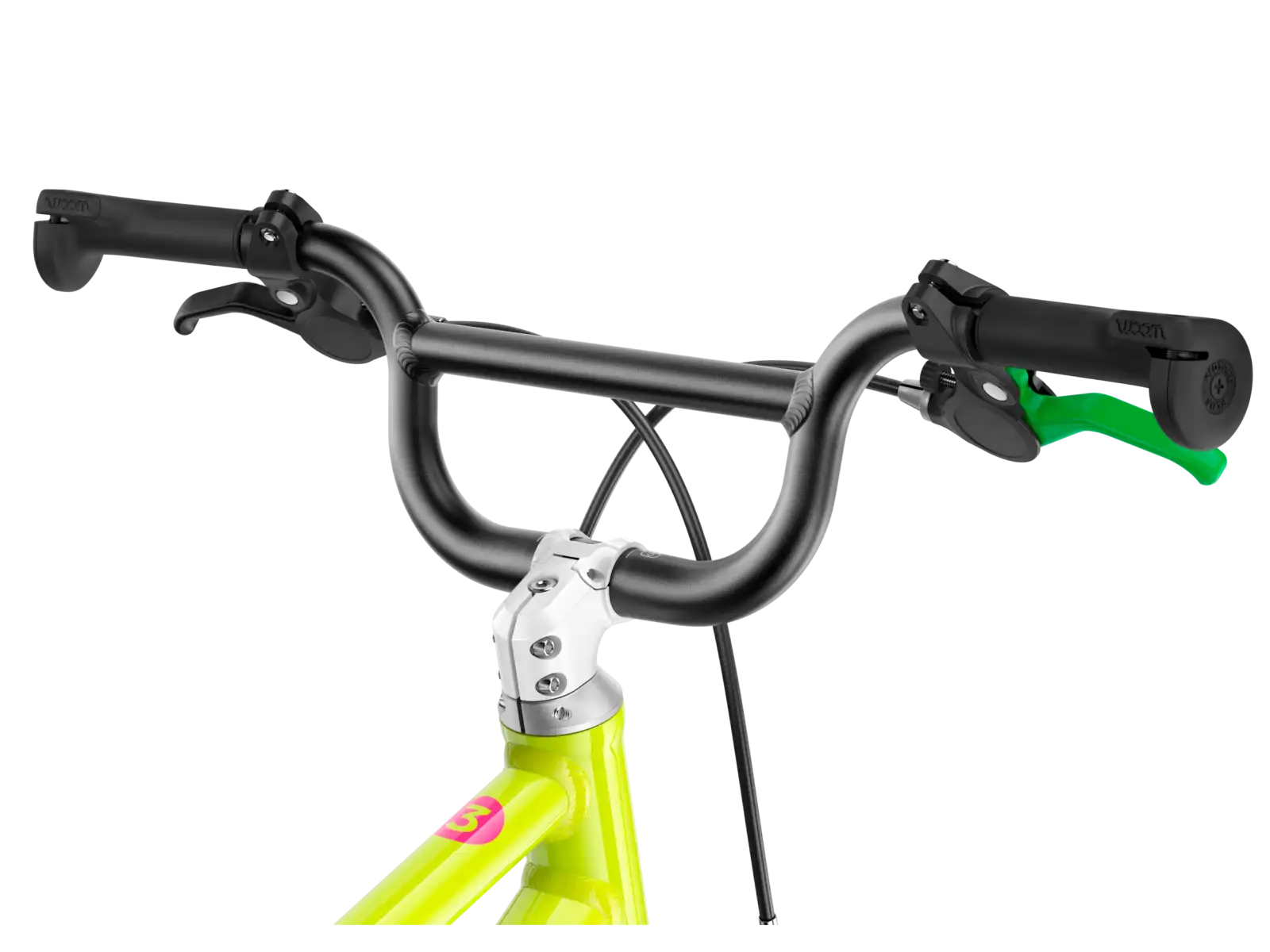 Woom GO 3 kids bike neon lime