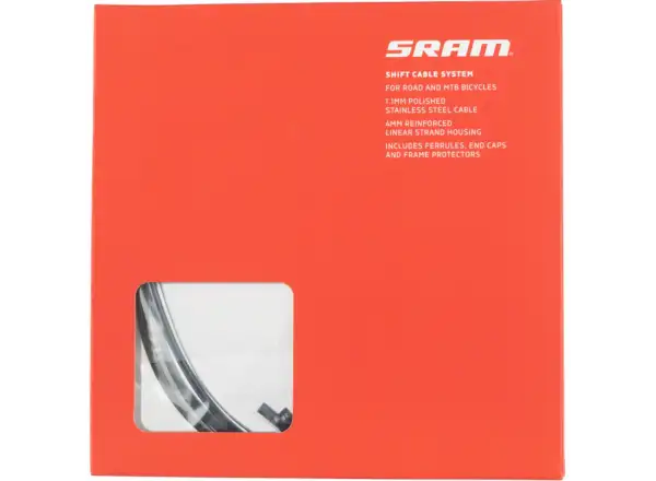 Sram shift cable and housing kit stainless steel 4 mm black V2