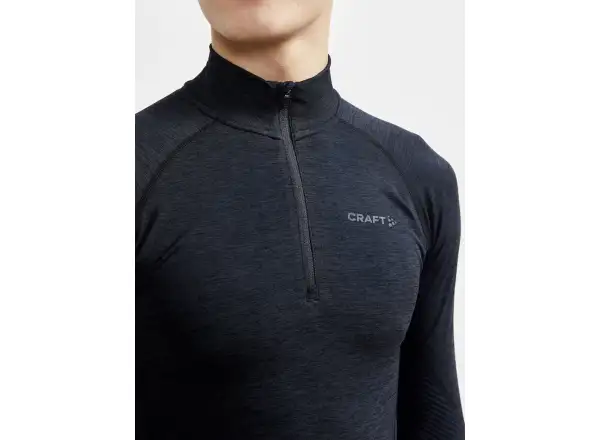 Craft Core Dry Active Comfort Zip men's long sleeve shirt black