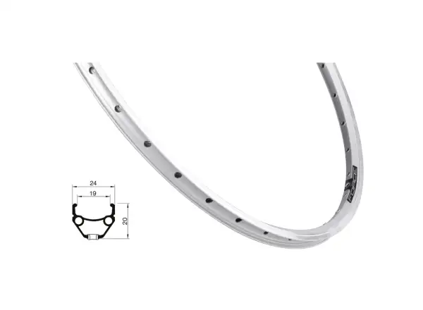 Force Classic 622x19 36 hole rim silver