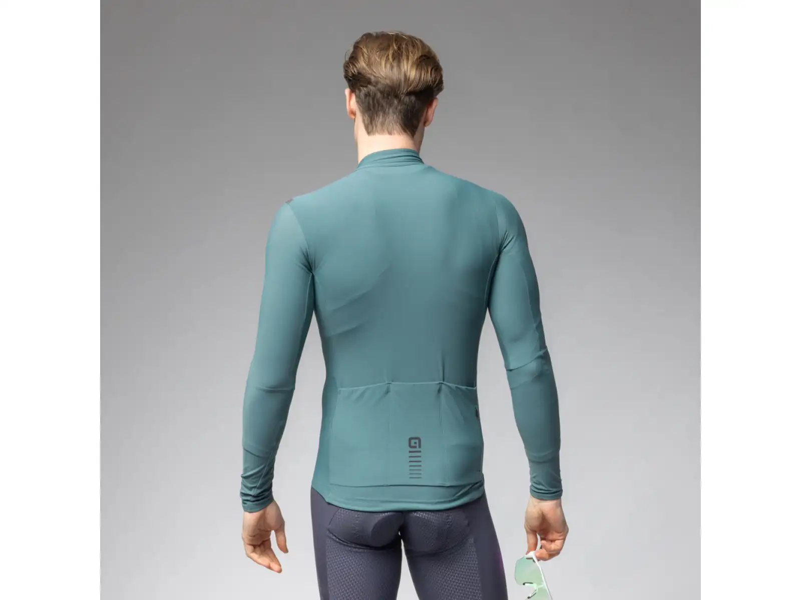 Alé R-EV1 Warm Race men's jersey insulated long sleeve Pier Green