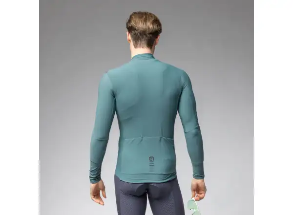 Alé R-EV1 Warm Race men's jersey insulated long sleeve Pier Green