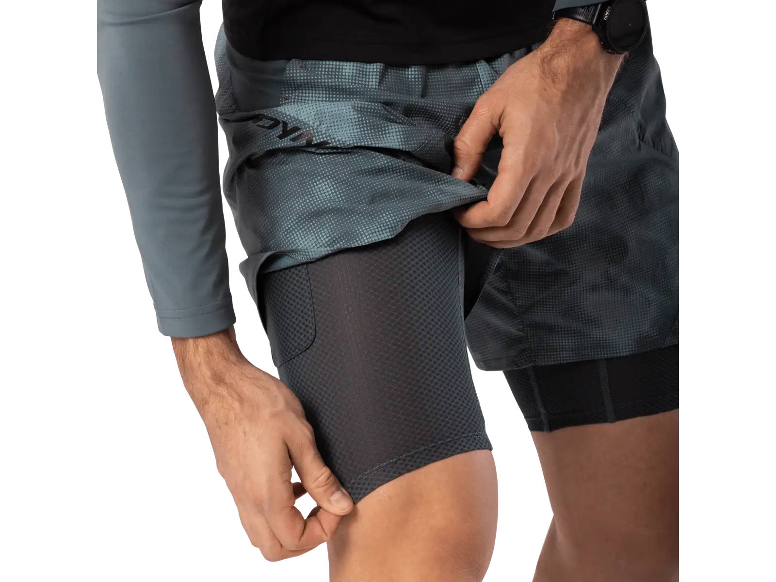 Dynafit Trail Reflective 2in1 men's running shorts Cinder