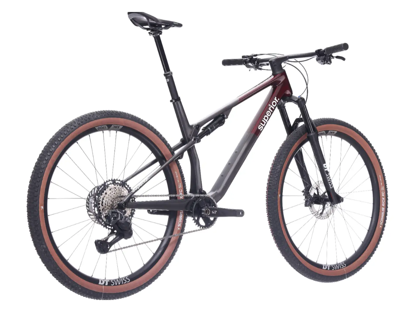 Superior XF 9.6 Team full suspension bike Gloss Carbon/Red Carbon