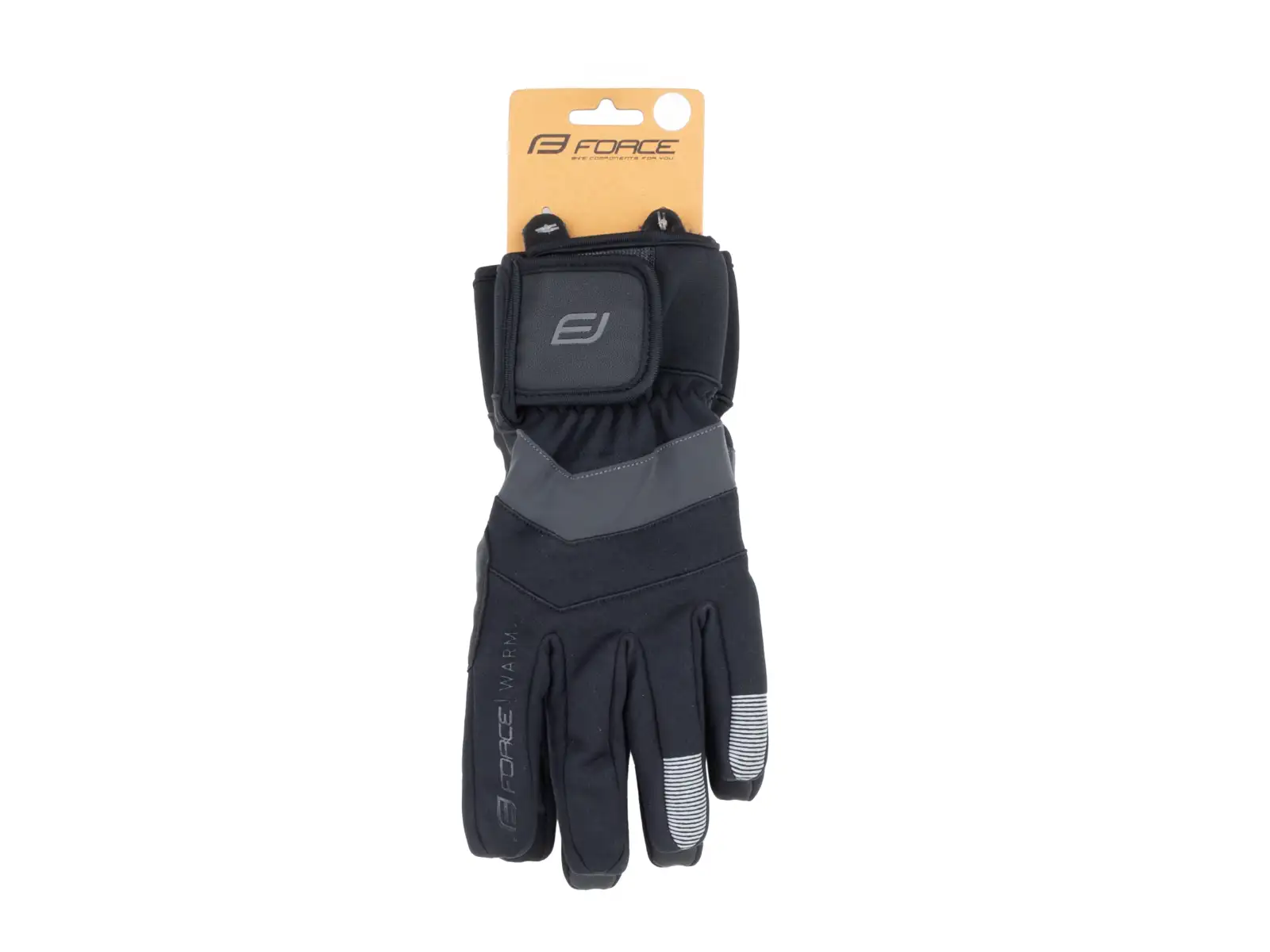 Force Warmer winter cycling gloves black