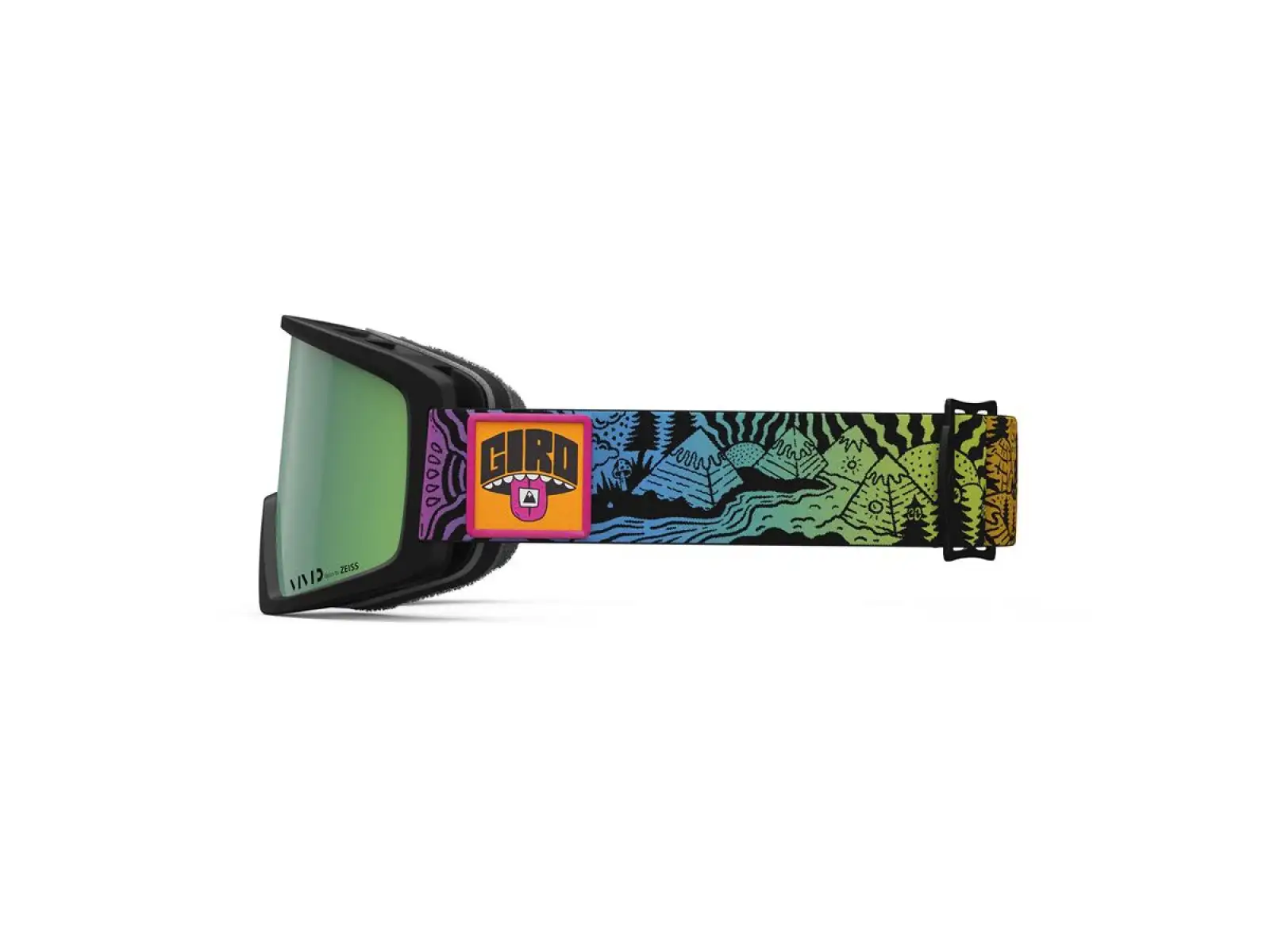 Giro Blok men's ski goggles Black Split Fountain Mountain/Vivid Emerald
