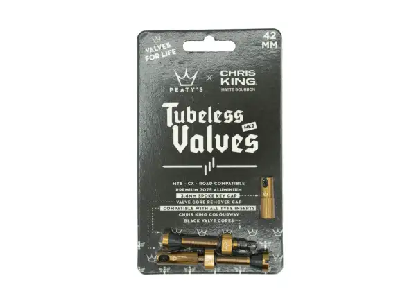 Peatys X Chris King MK2 tubeless valves 42 mm