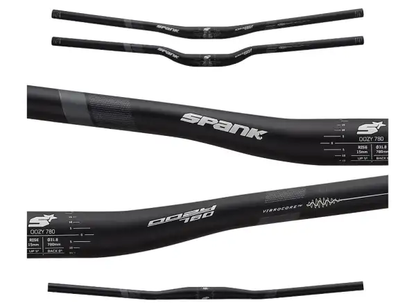 Spank OOZY Vibrocore handlebars 780 mm 15R Black Grey