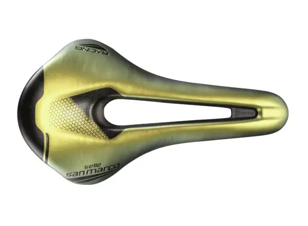 Selle San Marco Shortfit 2.0 Open-Fit Racing Narrow saddle Iridescent Gold