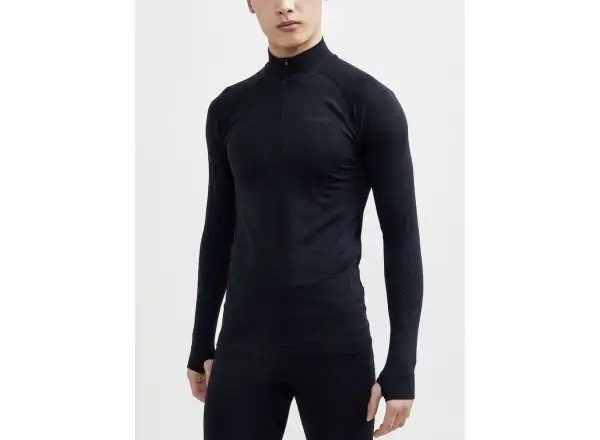 Craft Core Dry Active Comfort Zip men's long sleeve shirt black