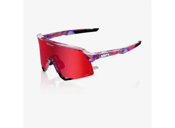 100% S3 glasses FDJ Gloss Translucent Red/Blue/HiPER Fire Red Mirror Lens