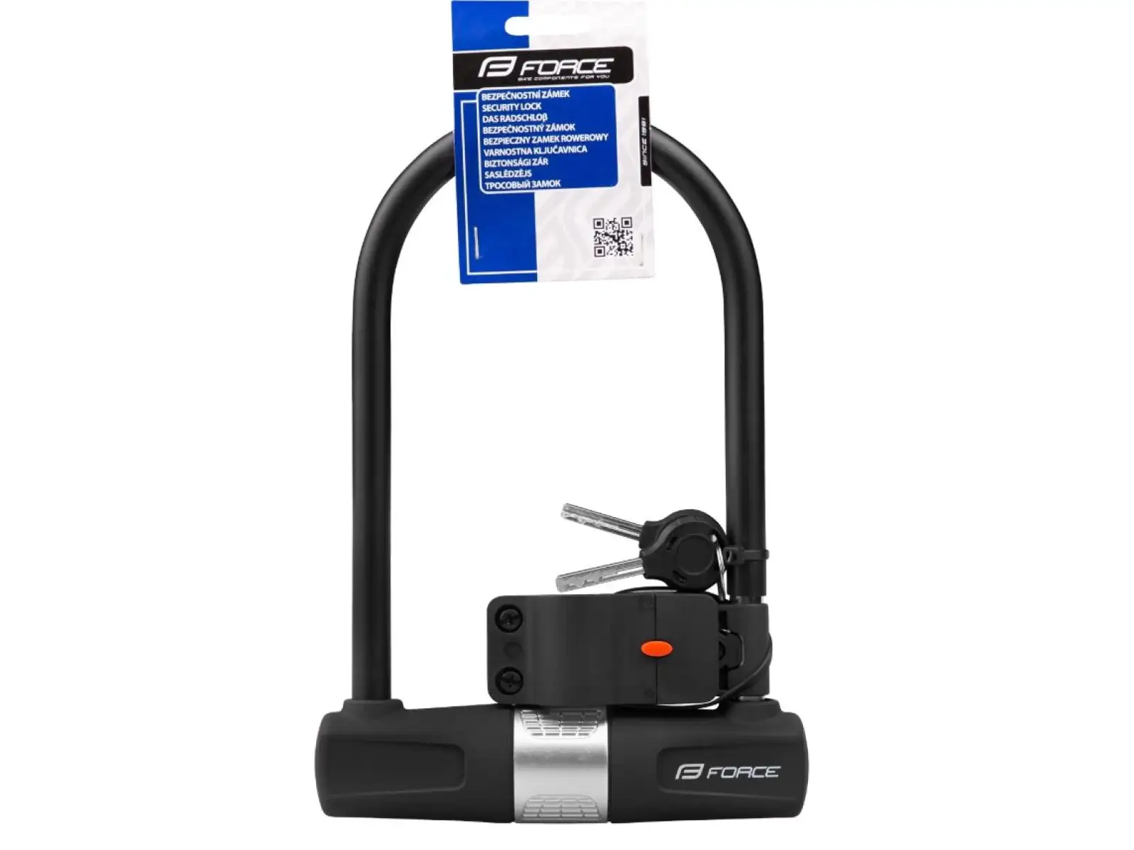 Force U-lock 11.5 x 18.9 cm + holder black