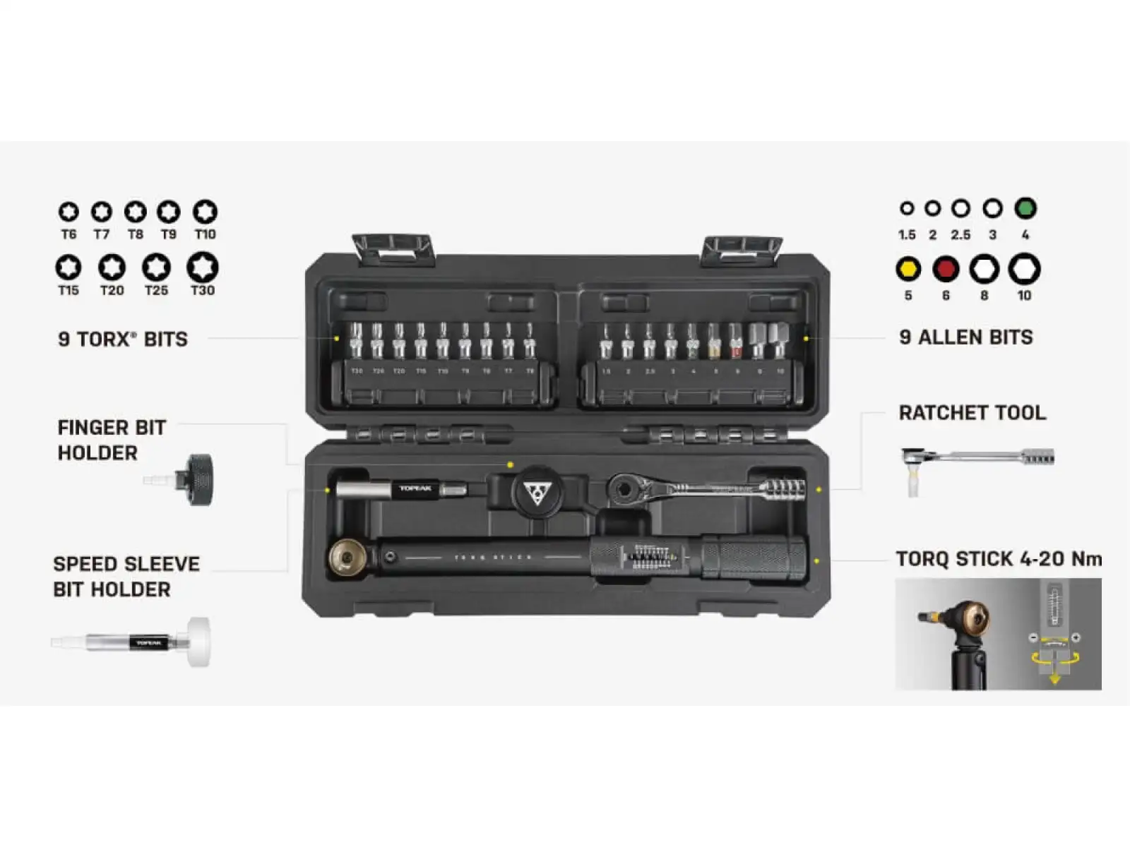 Topeak Torq Stick Pro 4-20 Nm torque wrench
