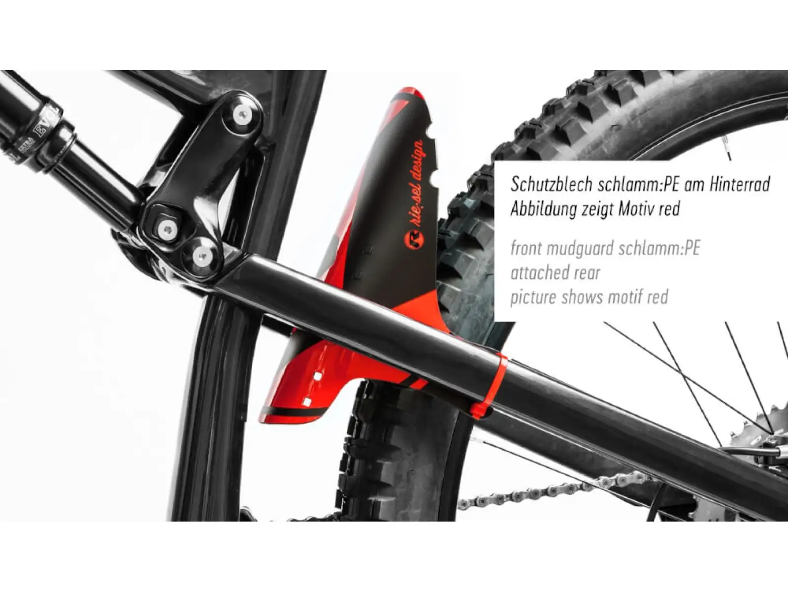 Rie:sel Design Schlamm:PE front mini mudguard Maori