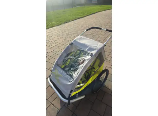 XLC Duo8teen children's two-seater bike trailer yellow Checked