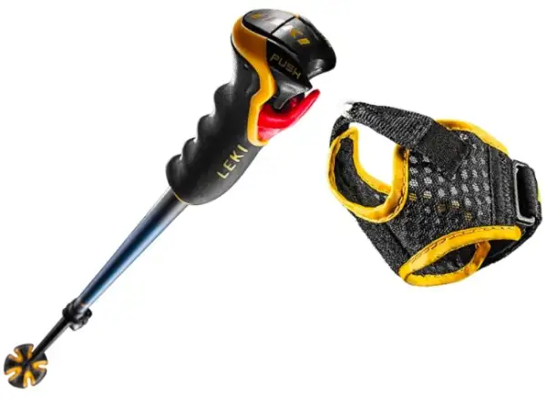 Leki Spitfire Vario 3D alpine telescopic poles Blue/Yellow 110 - 140 cm