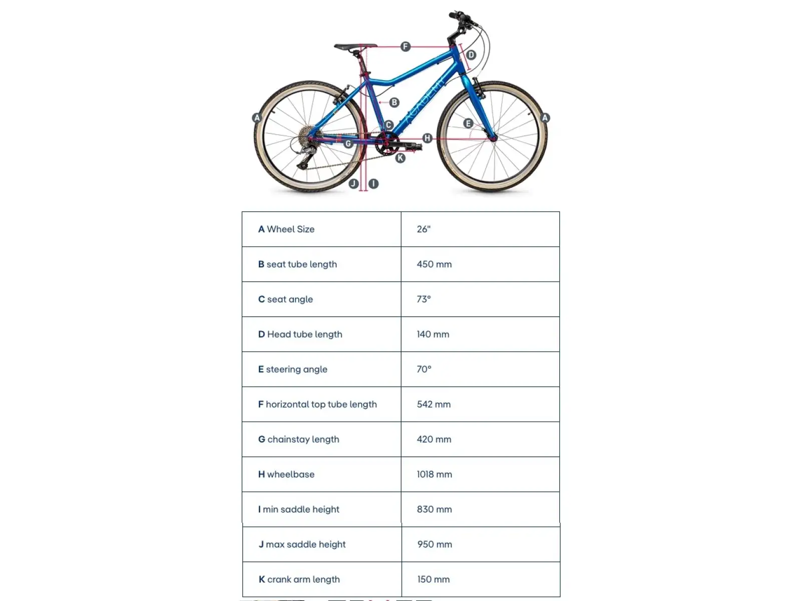 Academy Grade 6 children's bike 26" yellow