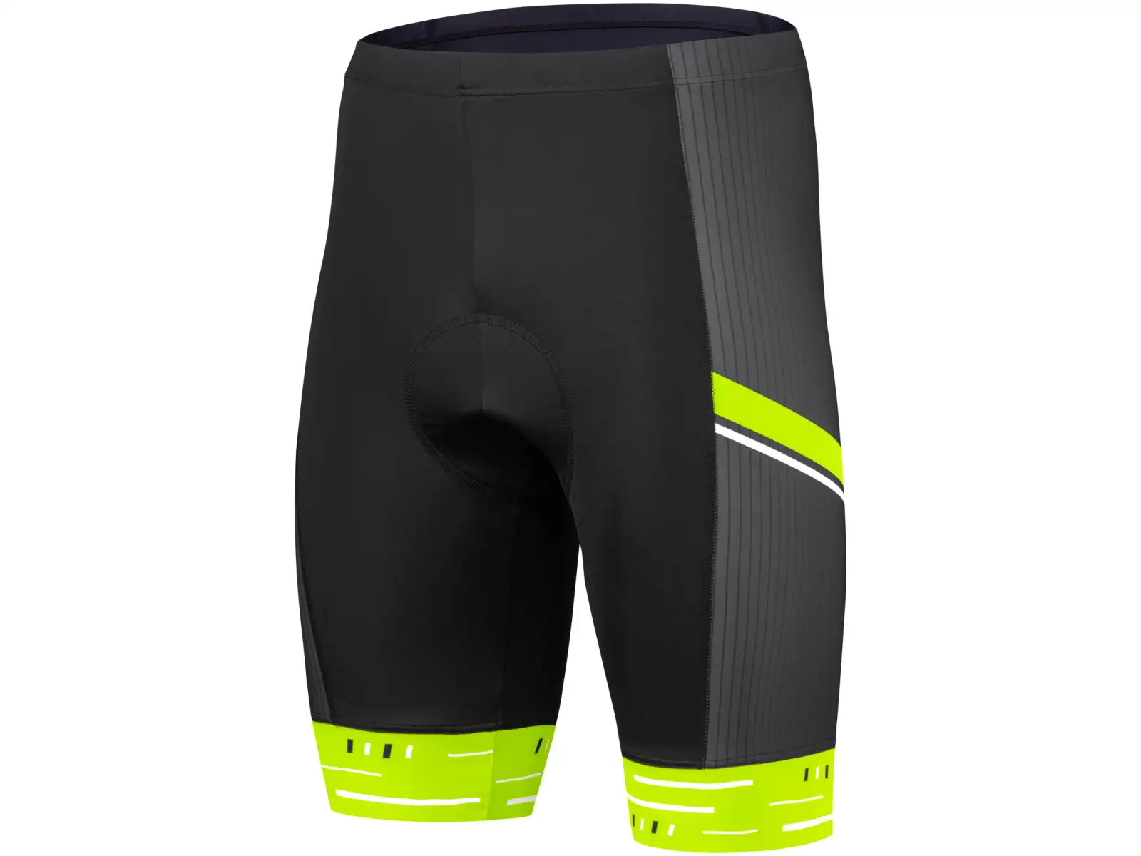 Etape Racing 2.0 men's shorts with pad black/yellow fluo