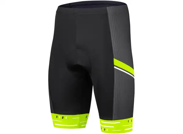 Etape Racing 2.0 men's shorts with pad black/yellow fluo