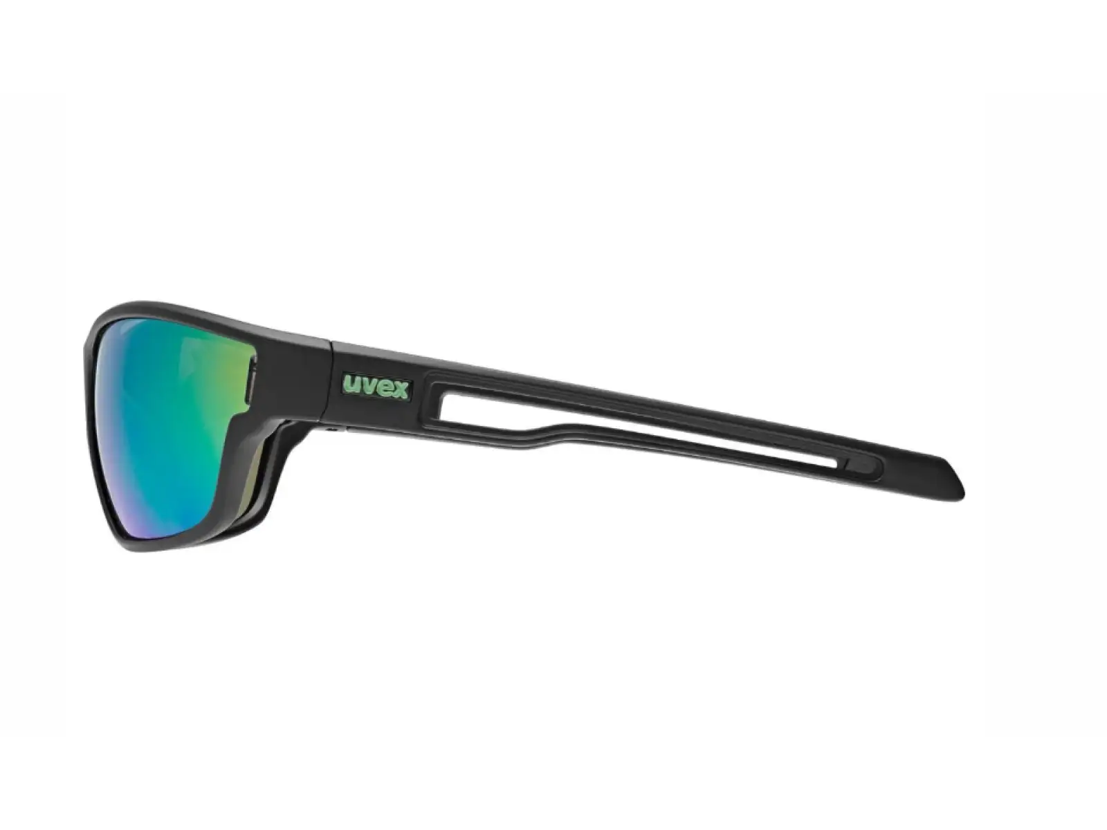 Uvex Sportstyle 806 glasses Black Matt/Mirror Green