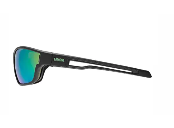 Uvex Sportstyle 806 glasses Black Matt/Mirror Green