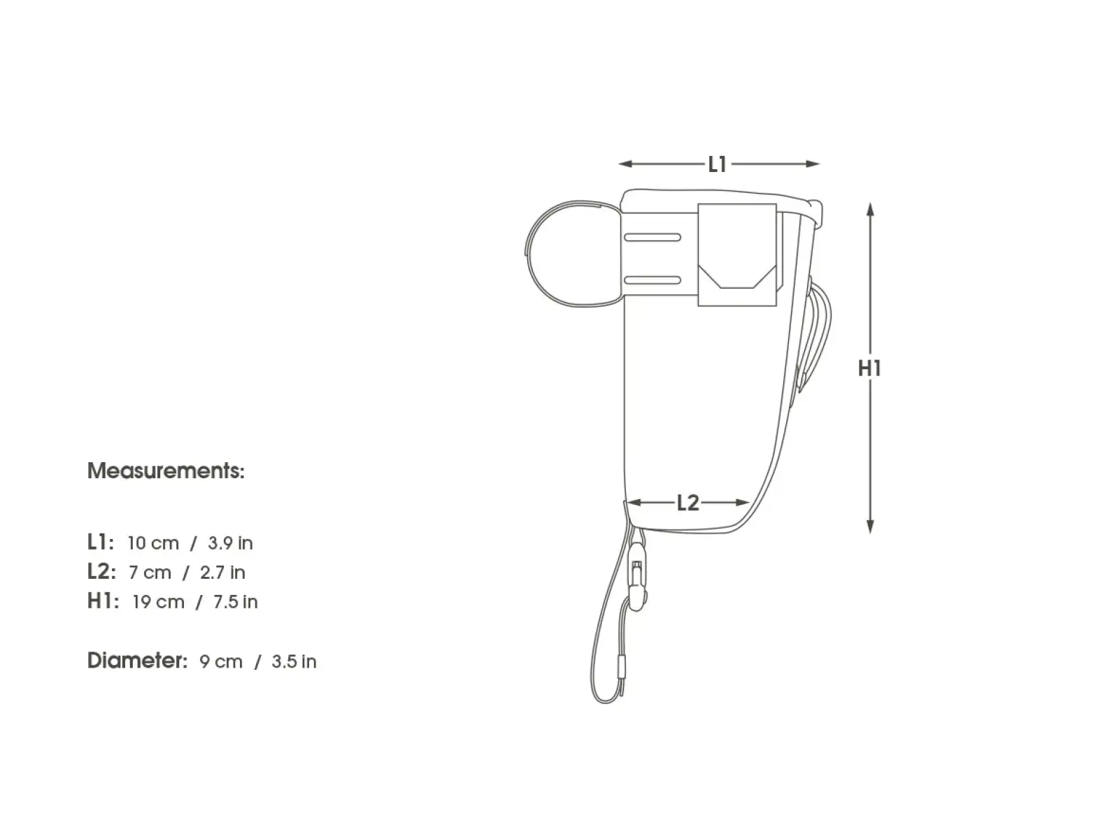 Apidura backcountry food pouch handlebar bag 1.2 l