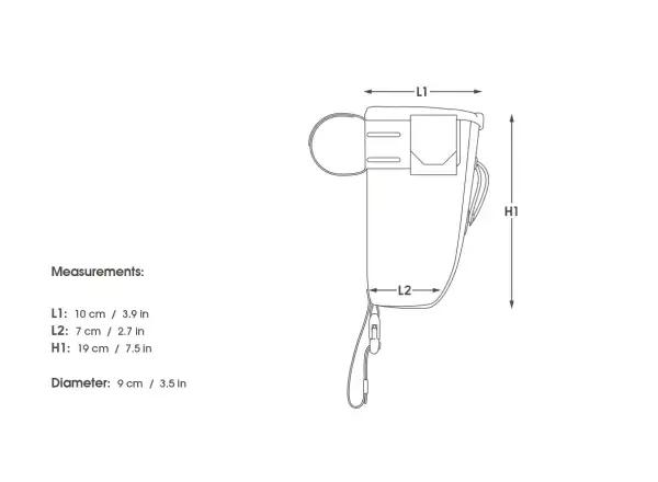 Apidura backcountry food pouch handlebar bag 1.2 l