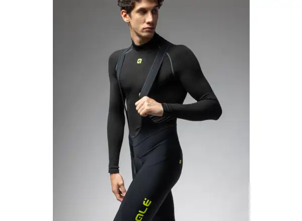 ALÉ Calzamaglia C/B Winter men's winter cycling pants black/fluo yellow