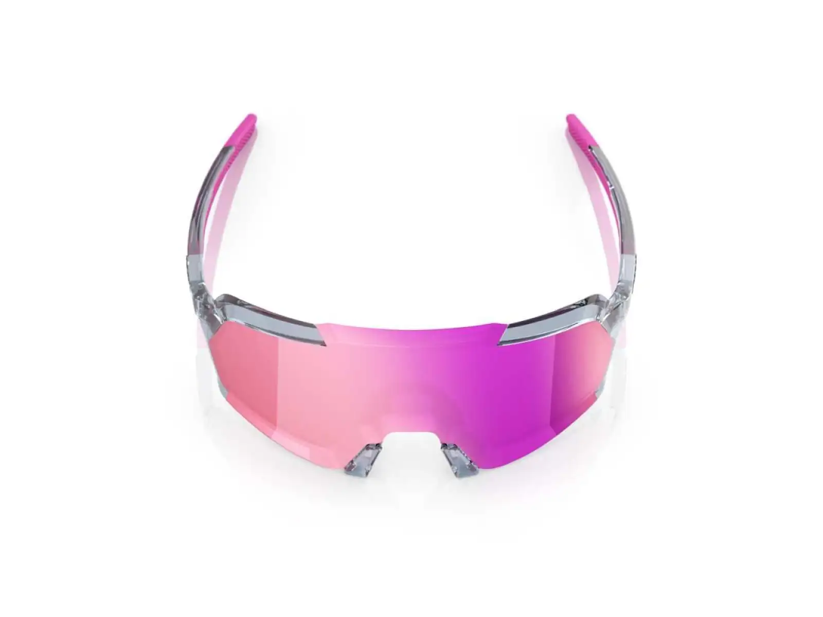 100% Korbin Polished Translucent Grey/Purple Multilayer Mirror Sunglasses