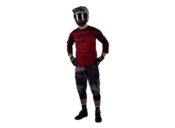 Troy Lee Designs Ruckus men's jersey 3/4 sleeve Camber oxblood