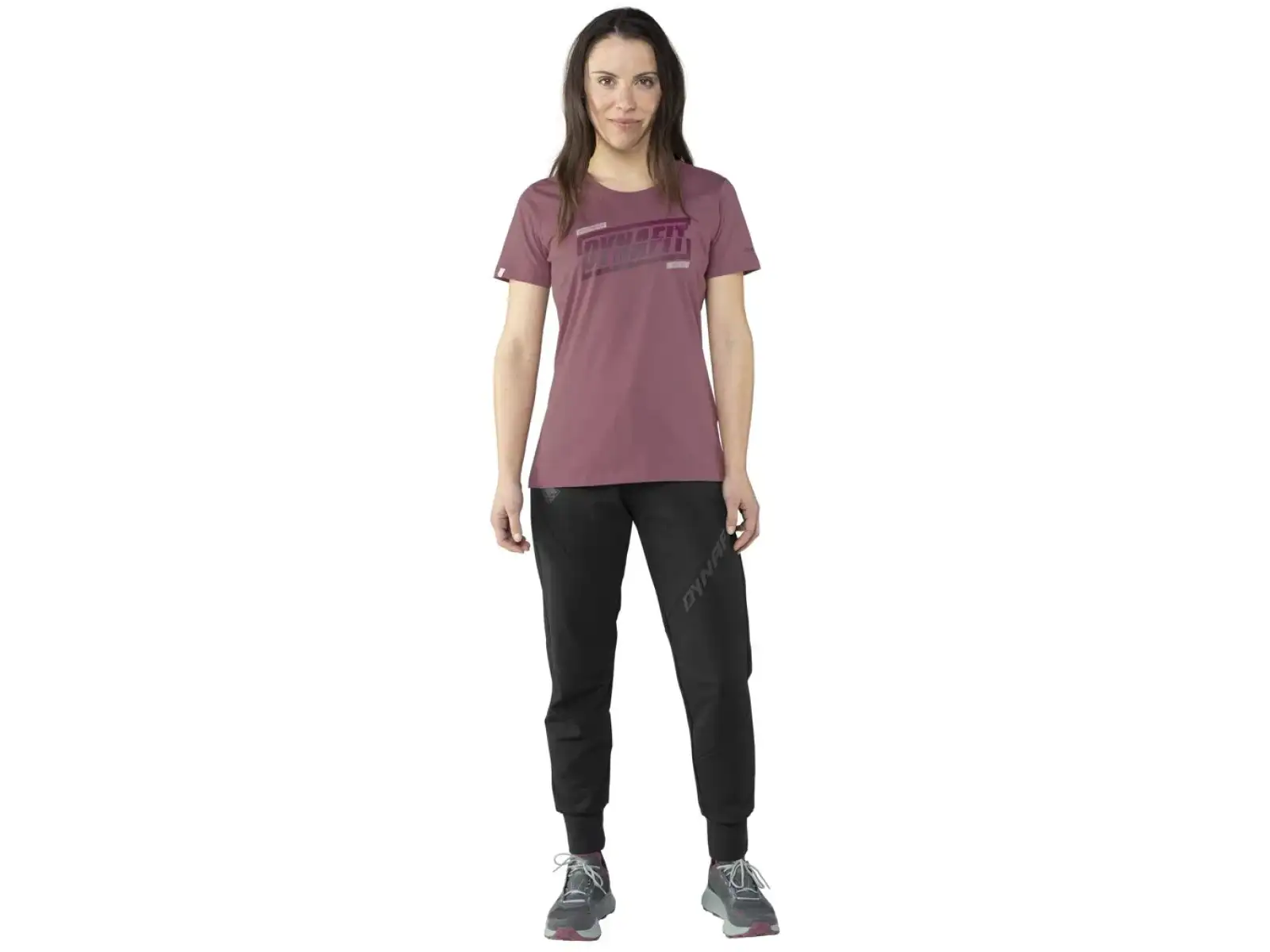 Dynafit Graphic Cotton women's T-shirt Dark Rose/Tabloid
