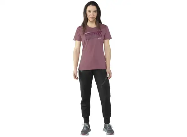 Dynafit Graphic Cotton women's T-shirt Dark Rose/Tabloid