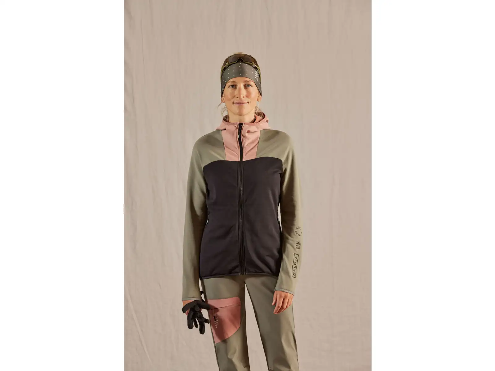 Maloja SunflowerM. women's sports sweatshirt Frosty Green Multi