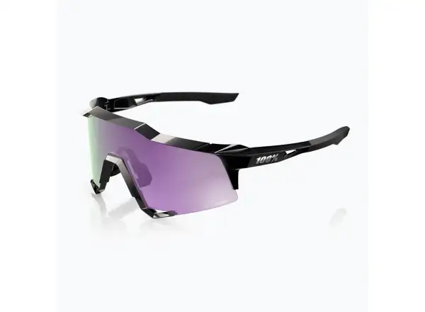 100% Speedcraft sunglasses Polished Black/HiPER Polarized Lavender Mirror
