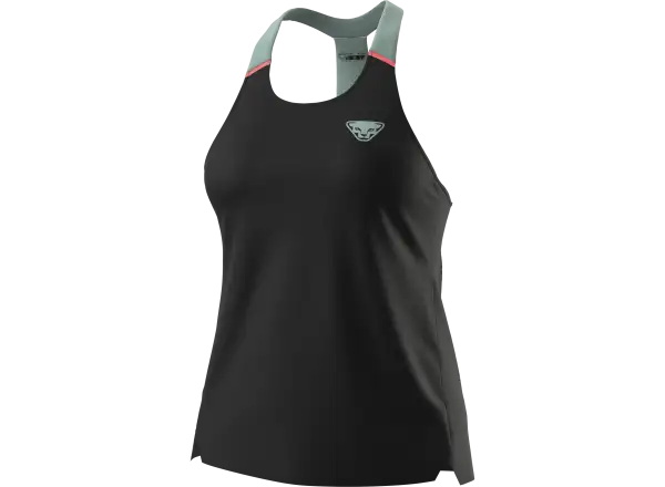 Dynafit Sky women's running tank top Black Out/Jadelite