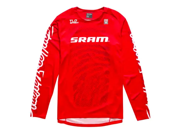 Troy Lee Designs Sprint Sram Shifted men's jersey long sleeve Fiery Red