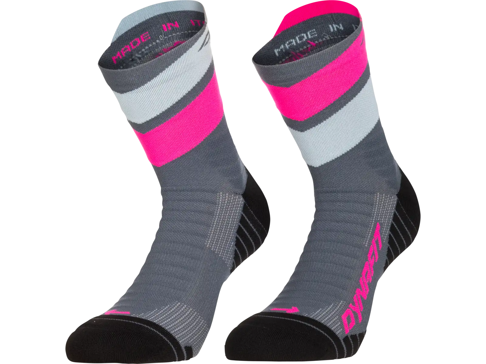 Dynafit Ultra Mid running socks Cinder/Pink Glo