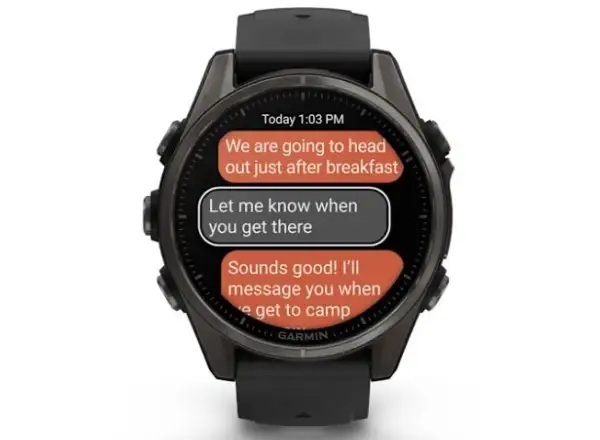 Garmin fenix 8 - 43 mm AMOLED Sapphire smart watch Carbon titanium Black/Pebble grey