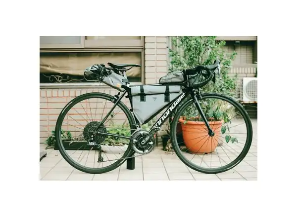 Woho X-Touring Top-Tube frame bag 850 ml Honeycomb Iron gray