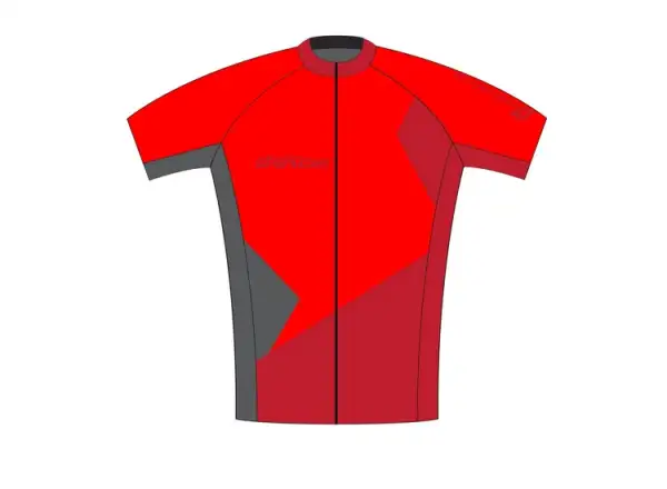 Superior men's jersey short sleeve red/grey