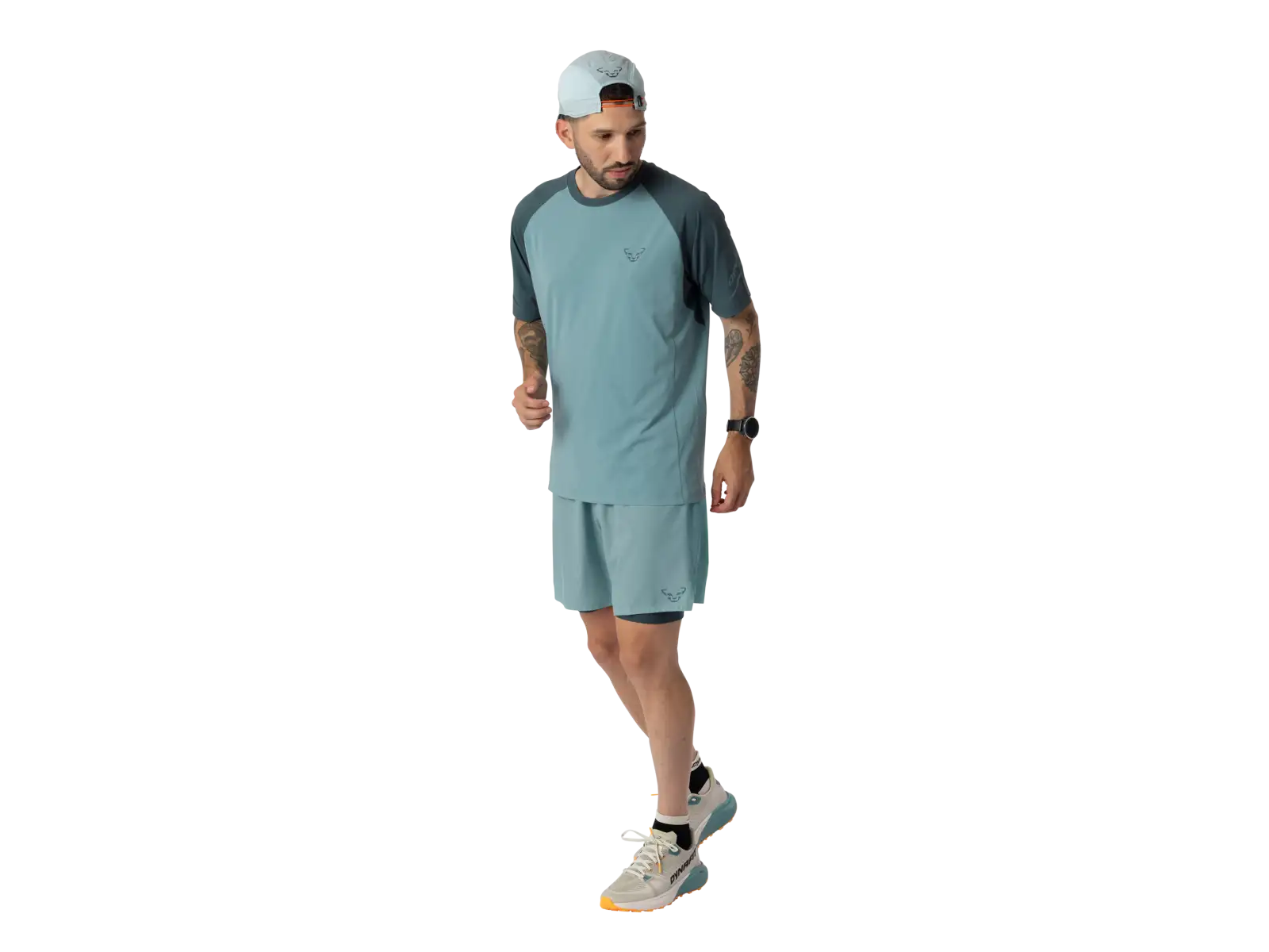 Dynafit Alpine Pro 2in1 men's running shorts Smoke Blue