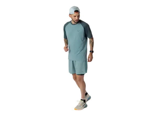 Dynafit Alpine Pro 2in1 men's running shorts Smoke Blue