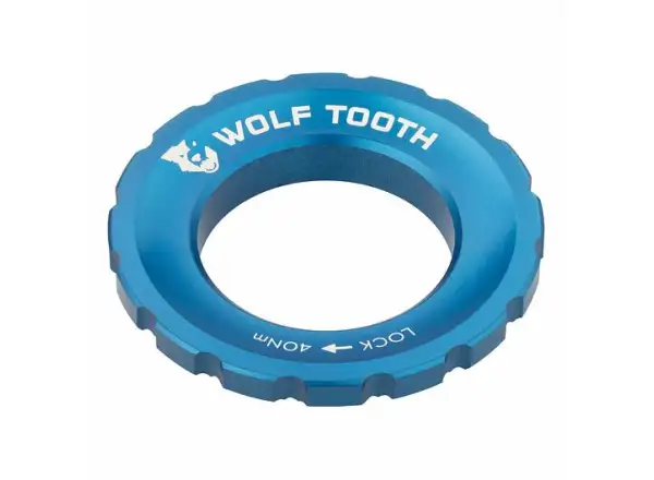 Wolf Tooth Centerlock external lockring blue